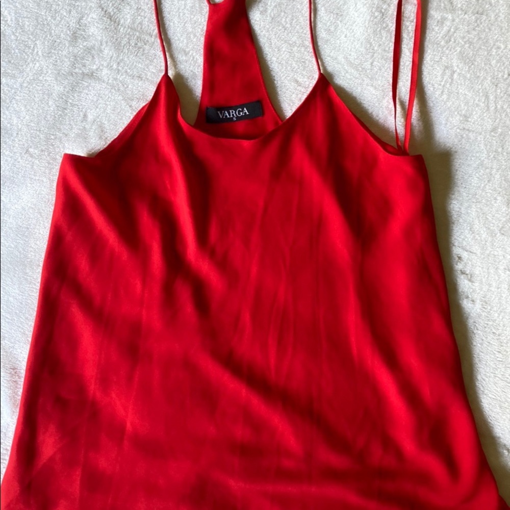 Red Chiffon Top